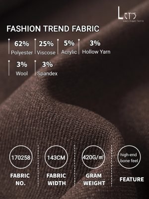 New Arrival Hollow Yarn Wool Fabric | Warm Wholesale Material: Ideal for Autumn/Winter Suit Trousers, Blazers & Thermal Overcoats
