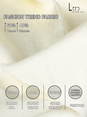2026 SS Sustainable Lyocell Fabric – Woven Tencel & Viscose Blend: Perfect for Premium Blouses, Dresses & Loungewear