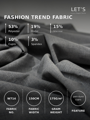 图片1 Modal Viscose Cupro Blend Fabric Yarn‑dyed Colour‑Fast Stable Drape Autumn Winter Women Garment Fabric