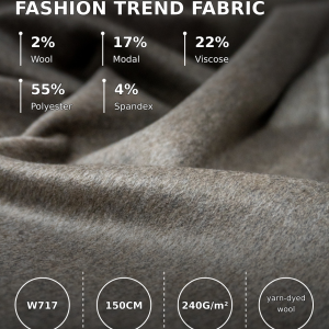 Wool Modal Brushed Fabric | Coats & Suit Material
