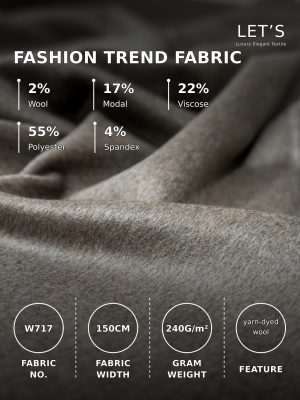 图片1 Wool Modal Brushed Fabric | Coats & Suit Material