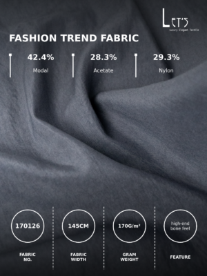 Sandwashed Modal-Acetate-Nylon Blend – 145cm Width, 170GSM, In Stock