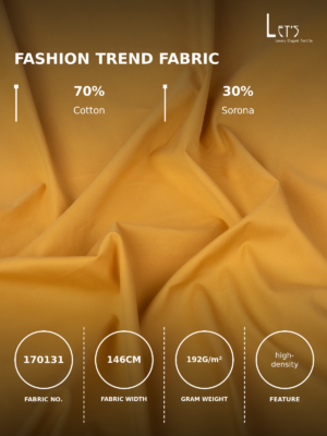 170131 Cotton-Sorona Blend with Textured Twill – 114cm Width, 192GSM, In Stock