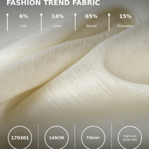 Silk-Linen-Tencel Blend – 145cm Width, 73GSM, In Stock