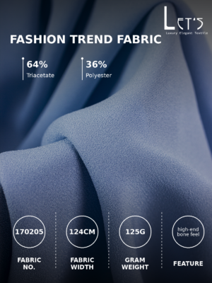 Lightweight Triacetate Fabric with 4-Way Stretch – Bouncy Handfeel, Skin-Friendly, Versatile