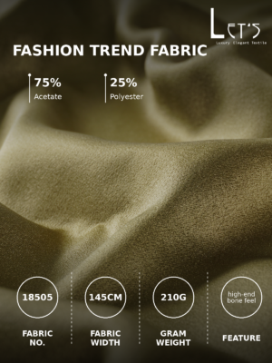 Lustrous Acetate Fabric with Iridescent Sheen – High-Density Bias Cut, Superior Stretch, Premium Quality