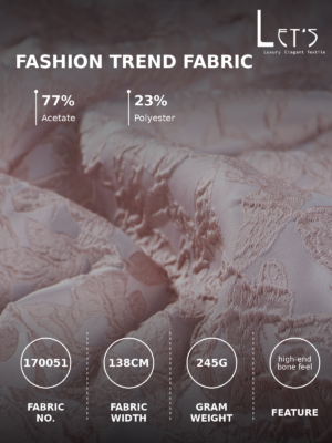 170051 Acetate Jacquard Fabric – 138cm Width, 245GSM, In Stock